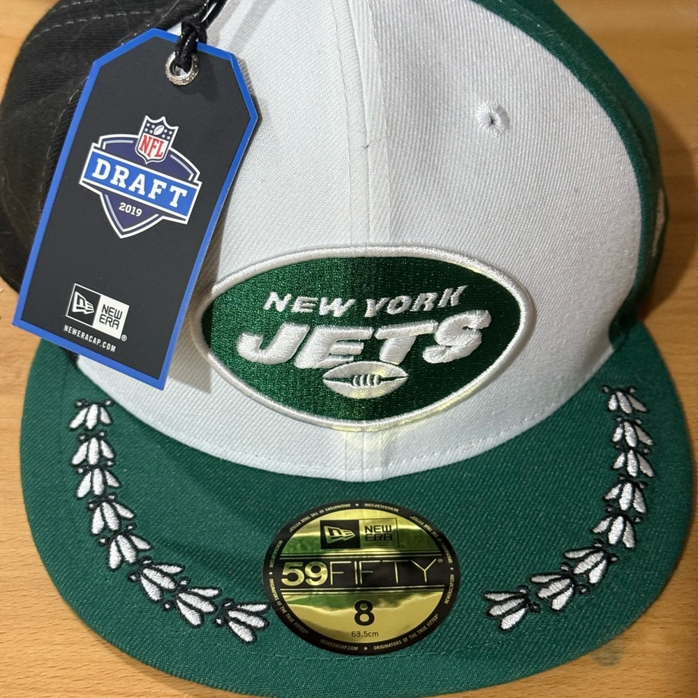 NFL Draft 19 NWT New Era Green and White New York Jets Cap